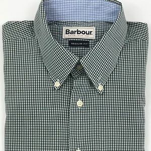 Barbour Men’s Button Front Green Checked Shirt
